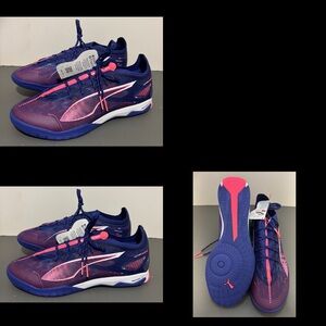 Puma ULTRA 5 Pro Court Indoor Soccer Shoe Purple/White Men’s sz 12 New NO BOX!